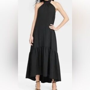 A New Day Black Halter Maxi Dress